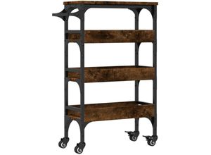 8721012376496 - Vidaxl - Küchenwagen Räuchereiche 53x20x76 cm Holzwerkstoff Braun