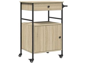 8721012376885 - Vidaxl - Küchenwagen Sonoma-Eiche 56x43x895 cm Holzwerkstoff Braun