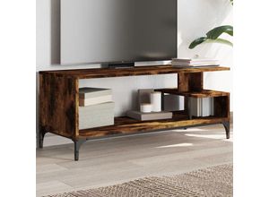 8721012377097 - Bonnevie - TV-Schrank Räuchereiche 102x40x41 cm Holzwerkstoff und Stahl vidaXL676190