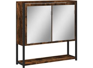 8721012377196 - Vidaxl - Bad-Spiegelschrank Räuchereiche 60x16x60 cm Holzwerkstoff Braun