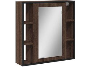 8721012377264 - Vidaxl - Bad-Spiegelschrank Braun Eiche-Optik 60x16x60cm Holzwerkstoff Braun