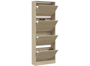 8721012381414 - Schuhschrank Sonoma-Eiche 60x21x1635 cm Holzwerkstoff vidaXL - Braun