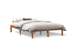 8721012406582 - Vidaxl - Massivholzbett ohne Matratze Wachsbraun 120x190 cm Kiefernholz Braun