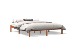 8721012406827 - Vidaxl - Massivholzbett ohne Matratze Wachsbraun 160x200 Kiefernholz 8721012406827 - Vidaxl - Massivholzbett ohne Matratze Wachsbraun 160x200 Kiefernholz