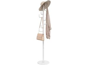 8721012408234 - Bonnevie - Garderobenständer Weiß 183 cm Pulverbeschichtetes Eisen vidaXL85151