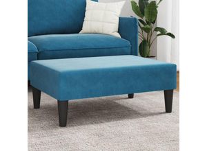 8721012459953 - Bonnevie - Fußhocker Blau 77x55x31 cm Samt vidaXL81741