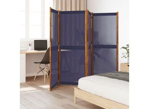 8721012464278 - Bonnevie - 4-tlg Paravent Dunkelblau 280x180 cm vidaXL25234