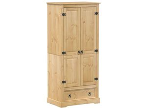 8721012464476 - Kleiderschrank Corona 76x50x170 cm Massivholz Kiefer Vidaxl Braun 8721012464476 - Kleiderschrank Corona 76x50x170 cm Massivholz Kiefer Vidaxl Braun