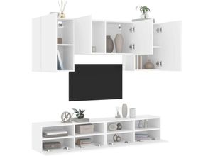 8721012469402 - Bonnevie - 5-tlg Wohnwand Weiß Holzwerkstoff vidaXL101832