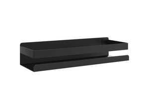 8721012490444 - Duschablage Mattschwarz 30x10x6 cm Gebürsteter Edelstahl 304 Vidaxl Schwarz