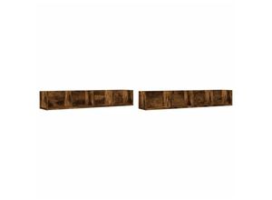 8721012493544 - Wandschränke 2 Stk Räuchereiche 99x18x165 cm Holzwerkstoff Vidaxl Braun