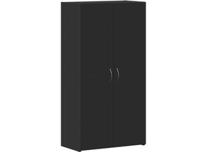 8721012496750 - Aktenschrank Schwarz 60x32x115 cm Holzwerkstoff Vidaxl Schwarz