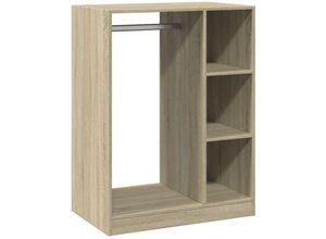 8721012497108 - Kleiderschrank Schwarz 77x48x102 cm Holzwerkstoff vidaXL - Schwarz 8721012497108 - Kleiderschrank Schwarz 77x48x102 cm Holzwerkstoff vidaXL - Schwarz