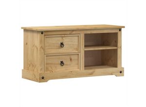 8721012879089 - Vidaxl - TV-Schrank Corona 100x40x52 cm Massivholz Kiefer Braun