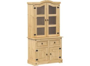 8721012879218 - Vidaxl - Vitrine Corona 100x485x179 cm Massivholz Kiefer Braun
