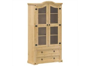 8721012879225 - Vidaxl - Vitrine Corona 99x43x187 cm Massivholz Kiefer Braun