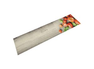 8721012918986 - Vidaxl - Küchenteppich Waschbar Tomaten 60x300 cm Samt Grau