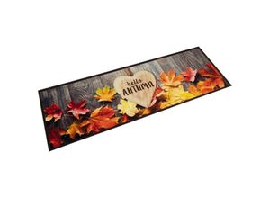 8721012919020 - Vidaxl - Küchenteppich Waschbar Herbst 45x150 cm Samt Braun