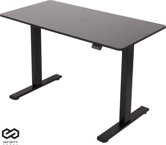 8721022430201 - Infinity Goods Sitz-Steh-Schreibtisch - elektrisch höhenverstellbar - 120 x 60 CM - Schwarz