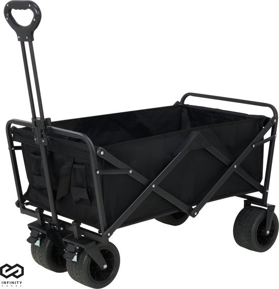 8721022430935 - Bolder Cart XL - faltbar - 180KG Tragfähigkeit - drehbare Räder - 95 x 57 x 96 CM - verstellbar - Schwarz