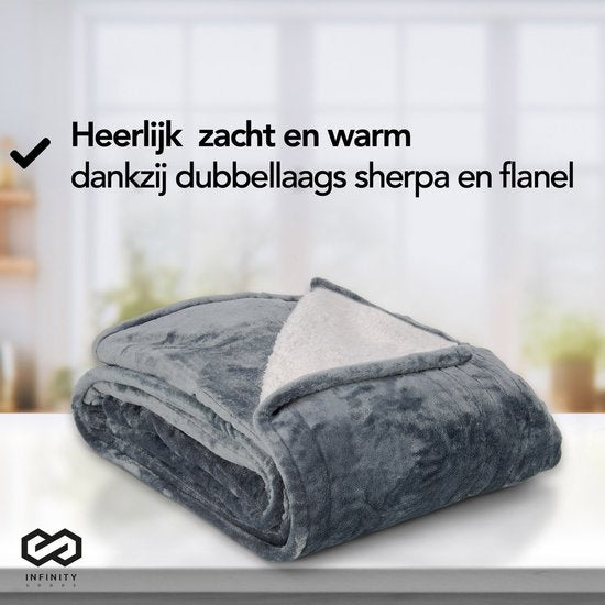 8721022431086 - Electric Blanket - Heizdecke - 1 Person - 160 x 130 cm - Mit Timer - Decke - Fleece - Anthrazit