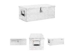 8721031165156 - Aufbewahrungsbox Silbern 70x31x27 cm Aluminium - Werkzeugkästen - Silber - The Living Store