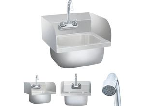 8721031203667 - Vidaxl - The Living Store Gastro-Handwaschbecken mit Wasserhahn Edelstahl - Küchenspülen & Spülbecken - Silber