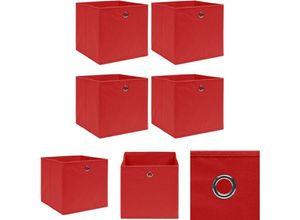 8721031231684 - Kalisse - The Living Store Aufbewahrungsboxen 4 Stk Rot 32x32x32 cm Stoff - Ordnungshelfer - Rot