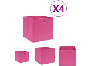 8721031231769 - The Living Store Aufbewahrungsboxen 4 Stk Vliesstoff 28x28x28 cm Rosa - Ordnungshelfer