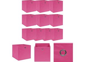 8721031232704 - The Living Store - Aufbewahrungsboxen 10 Stk Rosa 32x32x32 cm Stoff - Ordnungshelfer - Rosa