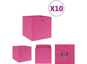 8721031232834 - Hommoo - The Living Store Aufbewahrungsboxen 10 Stk Vliesstoff 28x28x28 cm Rosa - Ordnungshelfer - Rosa