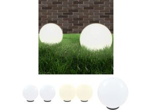 8721031332848 - LED-Gartenleuchten 2 Stk Kugelförmig 40 cm pmma - Außenbeleuchtung - Weiß - The Living Store