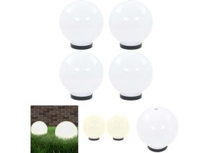 8721031332886 - Prolenta Premium - The Living Store LED-Gartenleuchten 4 Stk Kugelförmig 20 cm pmma - Außenbeleuchtung - Weiß