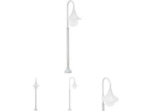 8721031333036 - The Living Store - Garten-Pollerleuchte E27 120 cm Aluminium Weiß - Außenbeleuchtung - Weiß