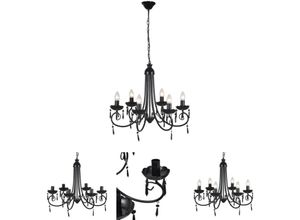 8721031333906 - Maison Exclusive - Pendelleuchte Lampe Leuchte 6 Lampenfassung - Kronleuchter - Schwarz