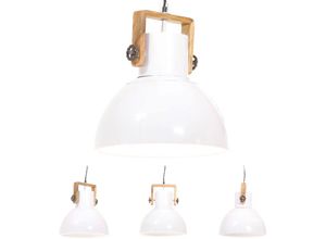 8721031334873 - The Living Store - Hängelampe Industriestil 25 w Weiß Rund 40 cm E27 - Lampen - Weiß