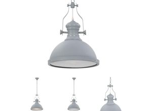 8721031335047 - Deckenleuchte Grau Rund E27 - Lampen - Grau - The Living Store