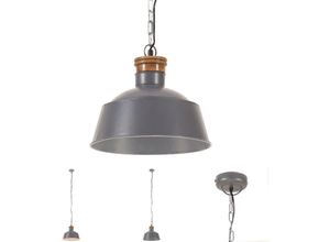 8721031335542 - The Living Store Hängelampe Industriestil 32 cm Grau E27 - Lampen