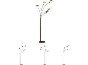 8721031335764 - The Living Store Stehlampe 200 cm 5 x E14 Silbern - Lampen - Silber