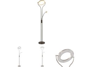 8721031336044 - Stehlampe 18 w Silbern 180 cm Dimmbar - Lampen - Silber - The Living Store