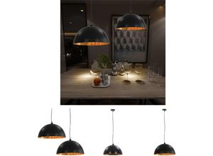 8721031336082 - The Living Store Deckenleuchten 2 Stk Schwarz und Gold Halbkugelförmig 50cm E27 - Lampen