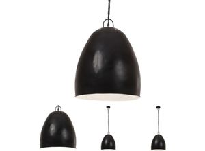 8721031336129 - The Living Store - Hängelampe Industriestil 25 w Schwarz Rund 42 cm E27 - Lampen - Schwarz