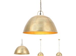 8721031336853 - Hängelampe Vintage Industriestil 25 w Messing Rund 41 cm E27 - Lampen - Gold - The Living Store