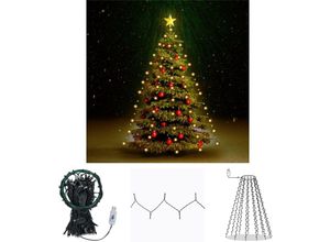 8721031337096 - Vidaxl - Weihnachtsbaum-Lichternetz mit 150 LEDs 150 cm - Lichtschläuche & Lichterketten - Weiß