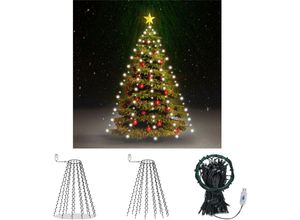 8721031337140 - The Living Store Weihnachtsbaum-Lichternetz mit 210 LEDs Kaltweiß 210 cm - Lichtschläuche & Lichterketten - Weiß