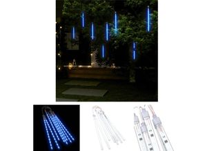 8721031337201 - The Living Store LED Meteor-Lichter 8 Stk 30 cm Blau 192 LEDs - Lichtschläuche & Lichterketten - Blau