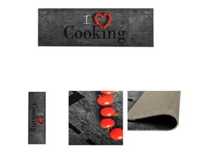 8721031338192 - The Living Store Küchenteppich Waschbar Cooking 60x300 cm - Fußmatten