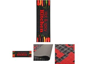 8721031338352 - The Living Store Küchenbodenmatte Waschbar Hot&Spicy 60x180 cm - Fußmatten