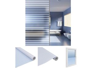 8721031357728 - The Living Store - Fensterfolie Milchglasfolie Streifen Selbstklebend 09x50 m - Fensterfolie - Weiß