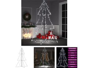 8721031359807 - Weihnachtsbaum in Kegelform 240 LEDs Indoor Outdoor 118x180 cm - Weihnachtsbäume - Weiß - The Living Store